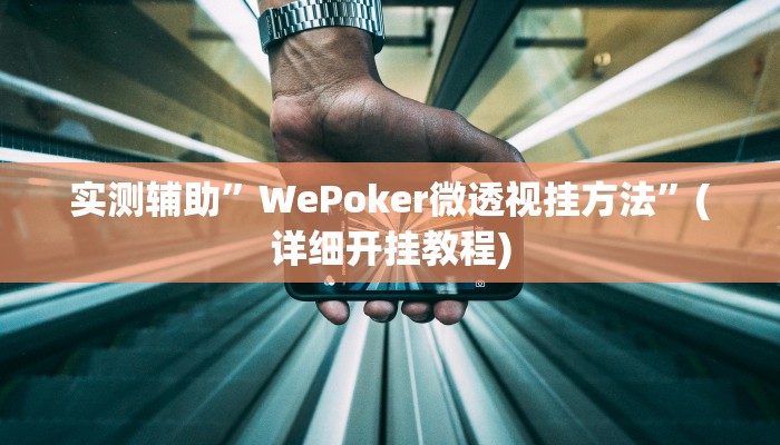 实测辅助”WePoker微透视挂方法”(详细开挂教程)