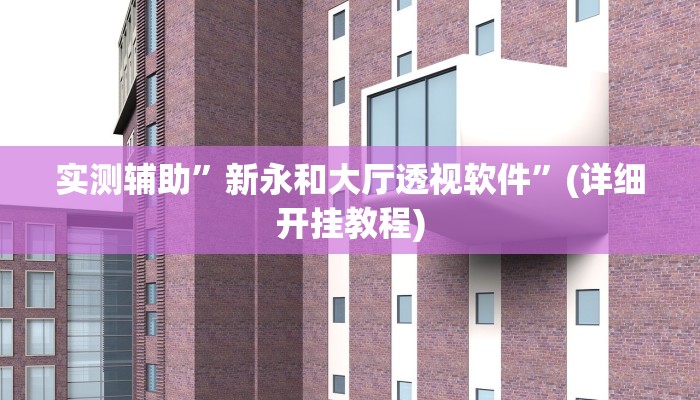 实测辅助”新永和大厅透视软件”(详细开挂教程)