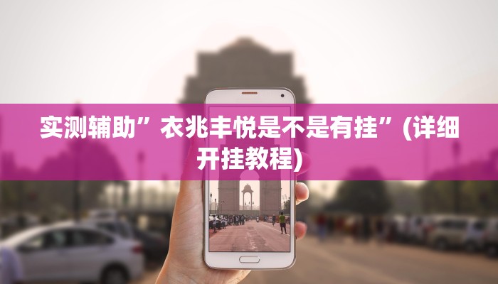 实测辅助”衣兆丰悦是不是有挂”(详细开挂教程)