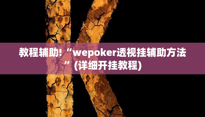 教程辅助!“wepoker透视挂辅助方法”(详细开挂教程)