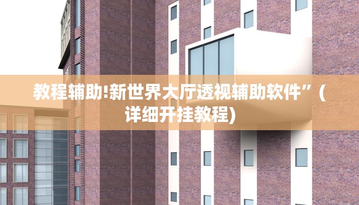 教程辅助!新世界大厅透视辅助软件”(详细开挂教程)