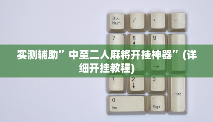 实测辅助”中至二人麻将开挂神器”(详细开挂教程)