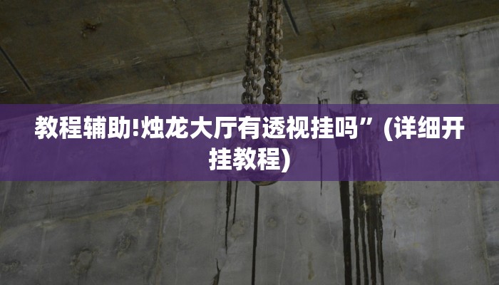 教程辅助!烛龙大厅有透视挂吗”(详细开挂教程)
