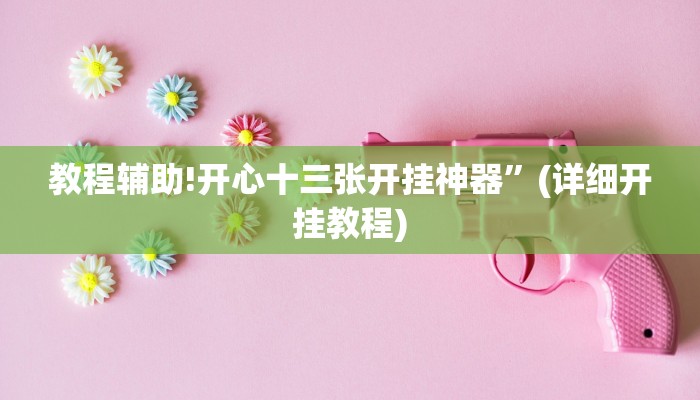 教程辅助!开心十三张开挂神器”(详细开挂教程)