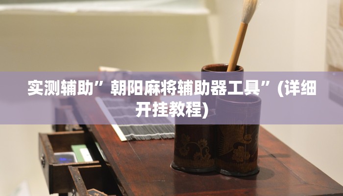 实测辅助”朝阳麻将辅助器工具”(详细开挂教程)