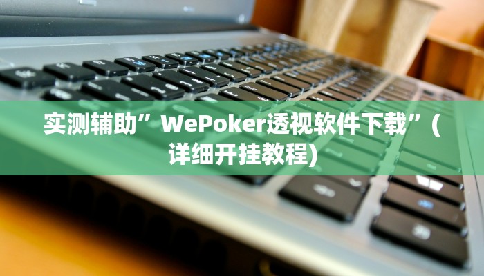 实测辅助”WePoker透视软件下载”(详细开挂教程)