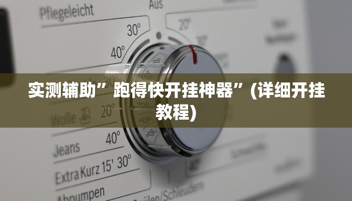 实测辅助”跑得快开挂神器”(详细开挂教程)