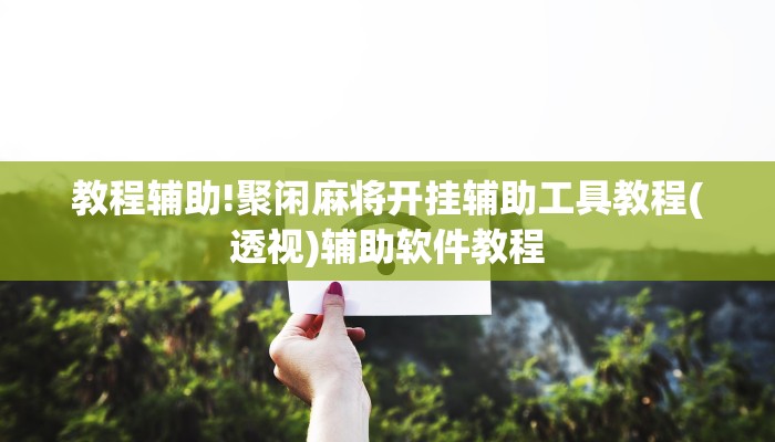 教程辅助!聚闲麻将开挂辅助工具教程(透视)辅助软件教程
