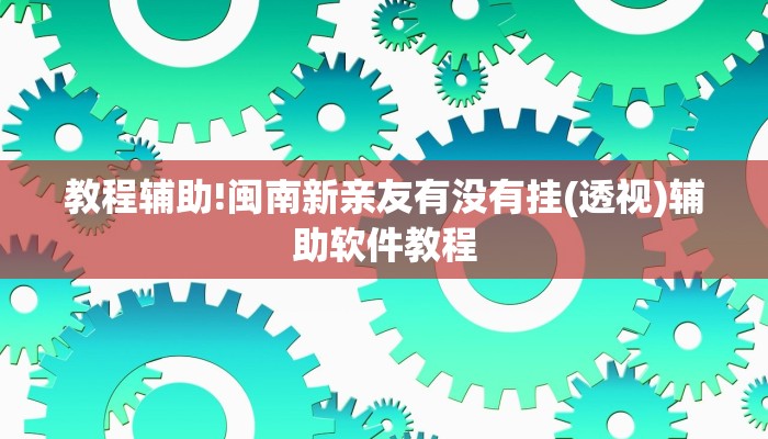 教程辅助!闽南新亲友有没有挂(透视)辅助软件教程